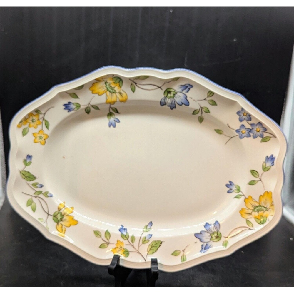 Vintage Villeroy & Boch Toscana Floral Large Oval‎ Serving Platter 14" Floral